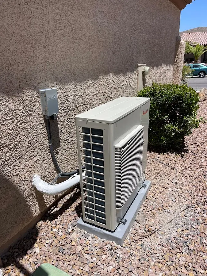 Residential air conditioning condenser unit in Franconia